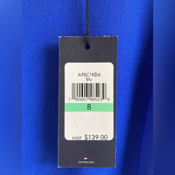 Tommy Hilfiger Vibrant Blue Cropped Belted Jumpsuit - Picture 3 of 10